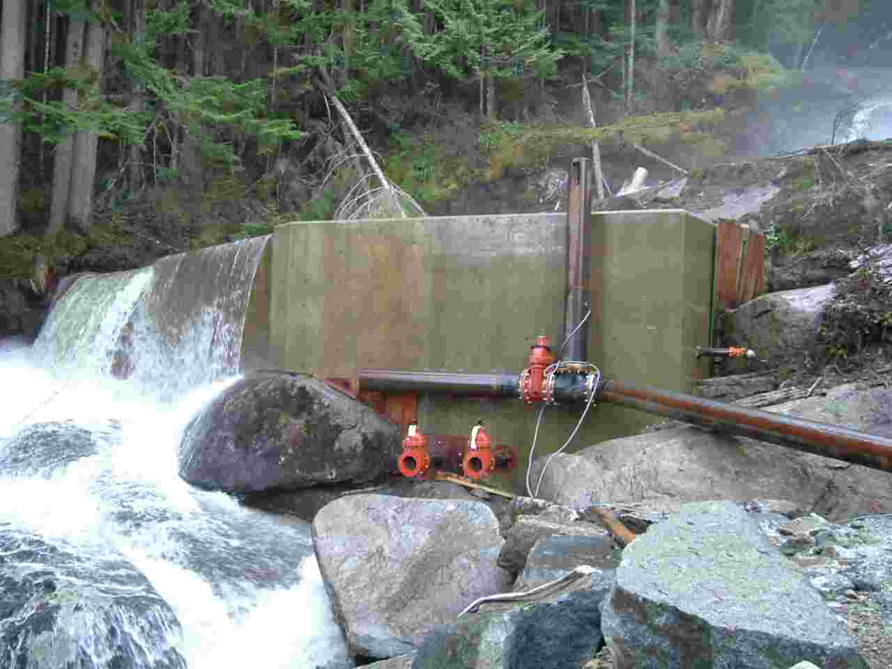 McCannel creek weir, recently completed.