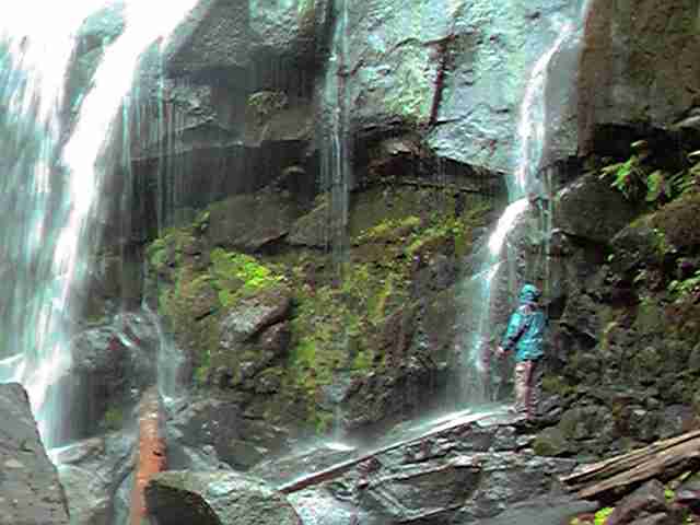 One of a thousand water falls in the area following a rain.